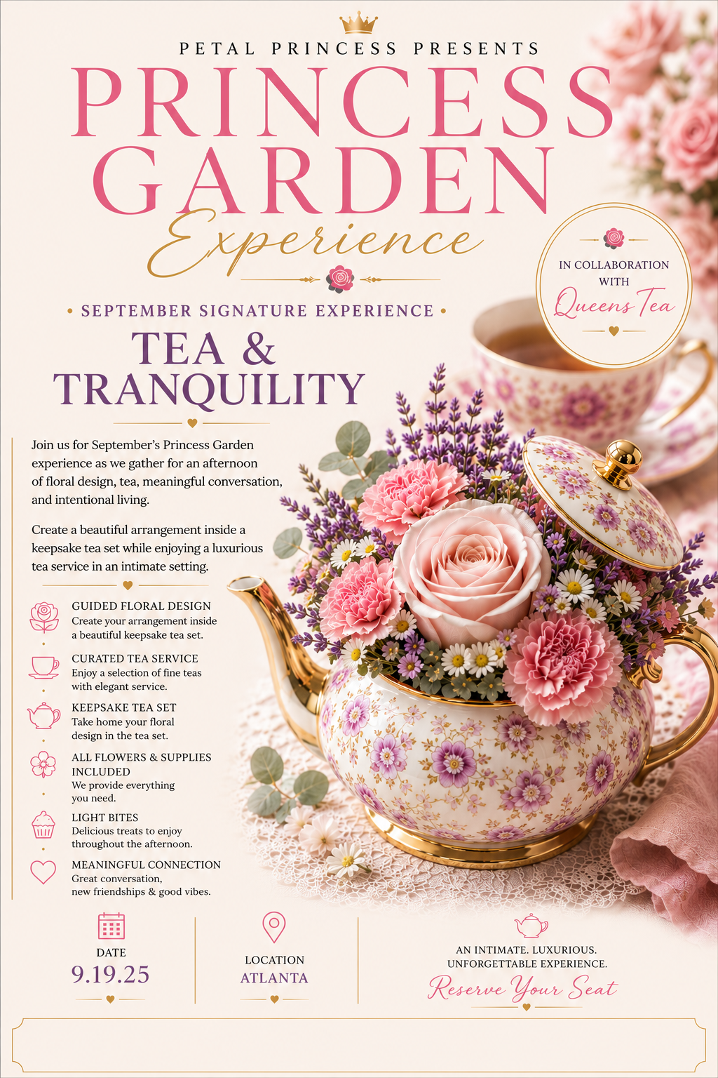 Princess Garden: Tea Experience | Saturday, September 19